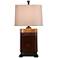 Reed 31 1/2" High Orange and Burnt Red Glazed Ceramic Table Lamp