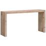 Reed 58" Wide Smoke Gray Pine Wood Rectangular Console Table