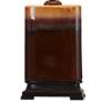 Reed Burnt Red and Orange Reactive Glazed Ceramic Table Lamp