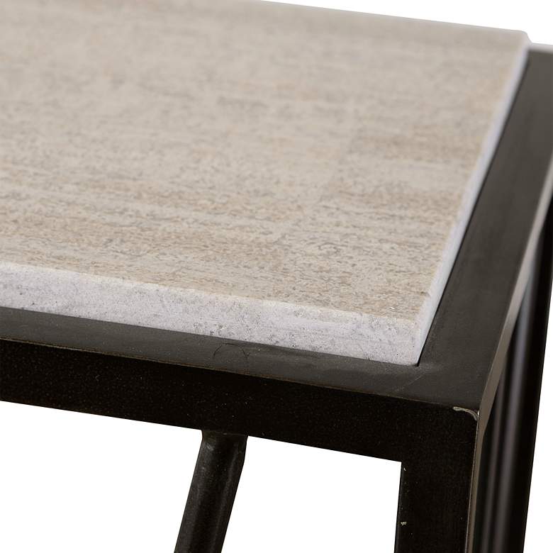 Image 5 Reed Travertine Console Table more views