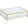 Reeded Glass 11 1/4" Wide Clear Decorative Box