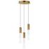 Reeds 11 3/4" Wide Gold Glass 3-Light LED Mini Pendant