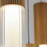 2_Reeds 11 3/4" Wide Gold Glass 3-Light LED Mini Pendant more views