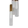 4_Reeds 11 3/4" Wide Gold Glass 3-Light LED Mini Pendant more views