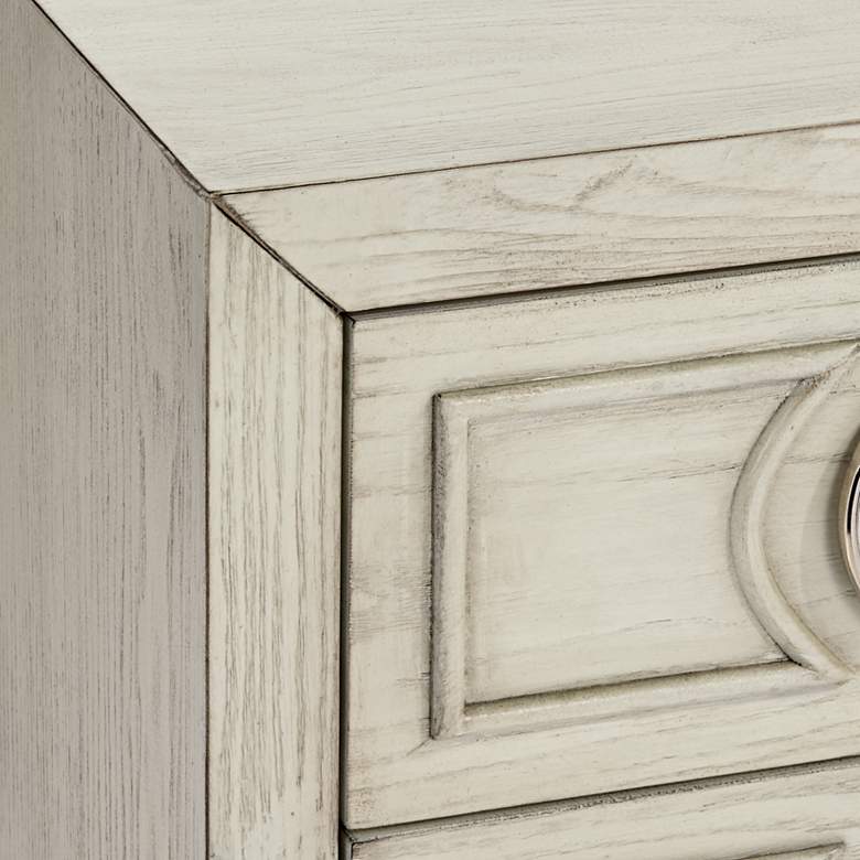 Image 4 Reeds 19" Wide White 3-Drawer Wood Accent Table more views