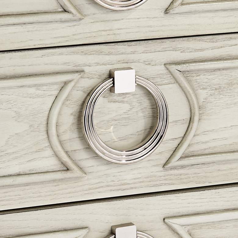 Image 5 Reeds 19" Wide White 3-Drawer Wood Accent Table more views