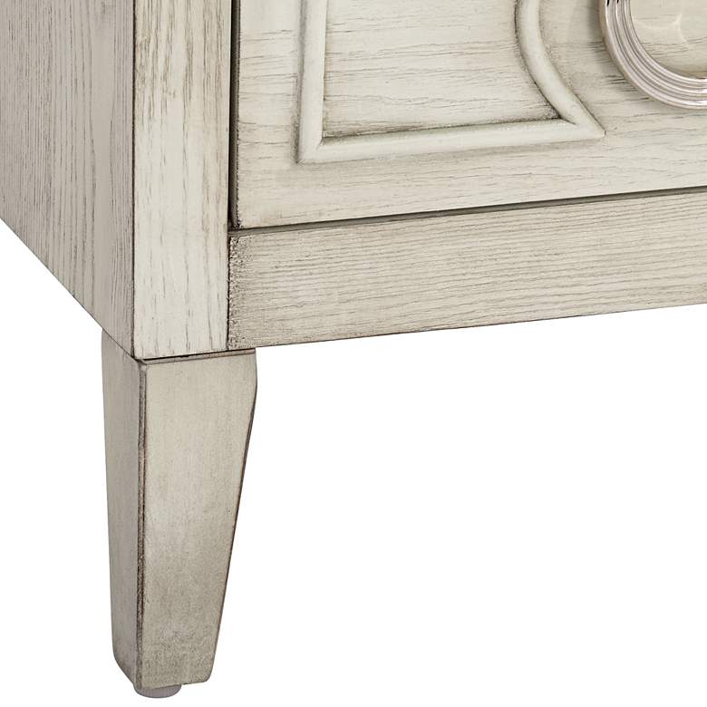 Image 6 Reeds 19 inch Wide White 3-Drawer Wood Accent Table more views