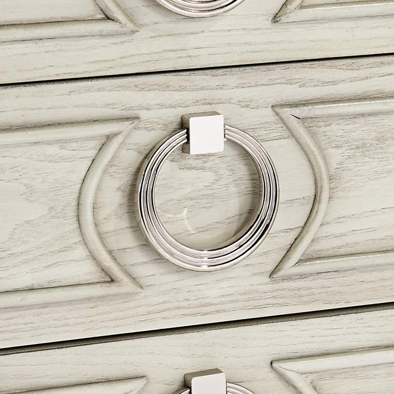 Image 4 Reeds 19" Wide White 3-Drawer Wood Accent Tables Set of 2 more views