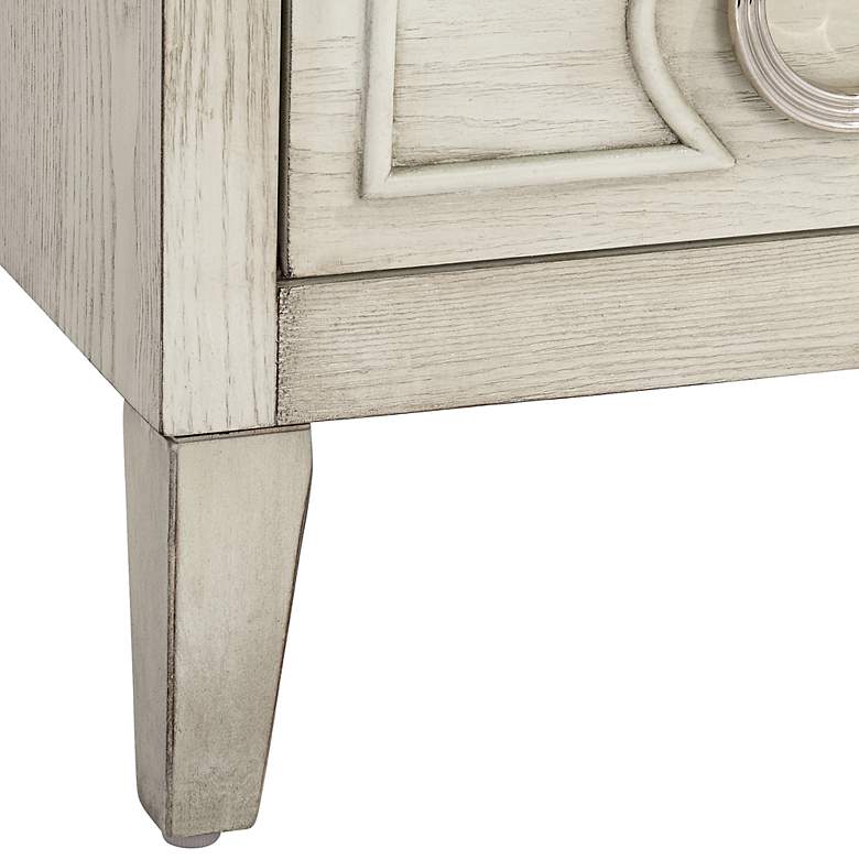 Image 5 Reeds 19" Wide White 3-Drawer Wood Accent Tables Set of 2 more views