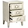 6_Reeds 19" Wide White 3-Drawer Wood Accent Tables Set of 2 more views