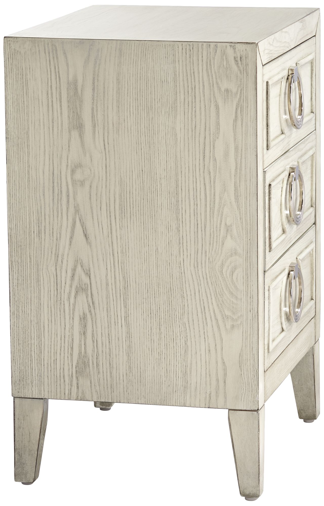 Reeds 19" Wide White 3-Drawer Wood Accent Tables Set of 2 in scene