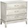 Reeds 31 1/2" Wide White 3-Drawer Wood Accent Chest