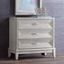 Reeds 31 1/2" Wide White 3-Drawer Wood Accent Chest