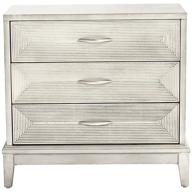 Image 7 Reeds 31 1/2" Wide White 3-Drawer Wood Accent Chest more views