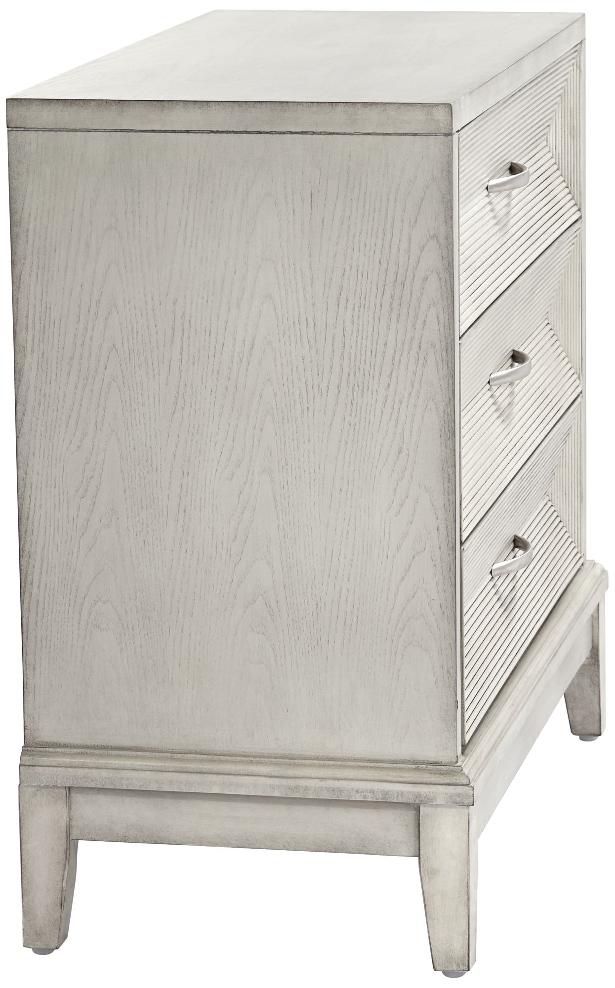 Reeds 31 1/2" Wide White 3-Drawer Wood Accent Chest