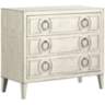 Reeds 39 1/2" Wide White Wood 3-Drawer Accent Chest
