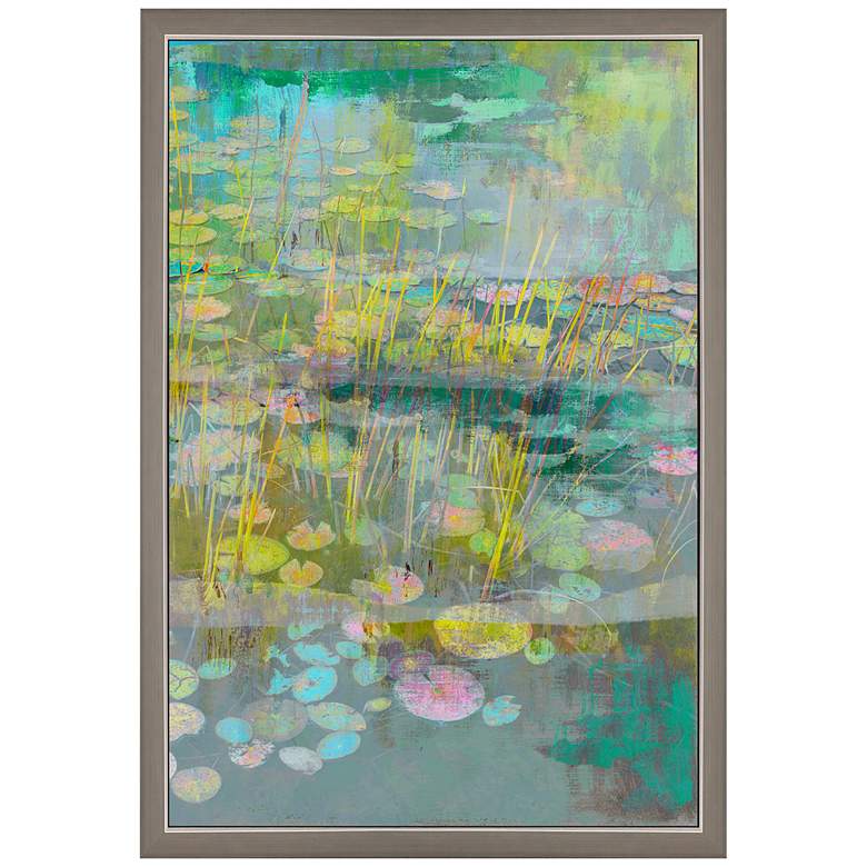 Image 1 Reeds and Lilies II 39"H Rectangular Giclee Framed Wall Art