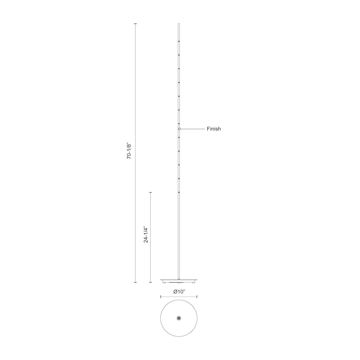 Image 2 Reeds White LED Floor Lamp more views