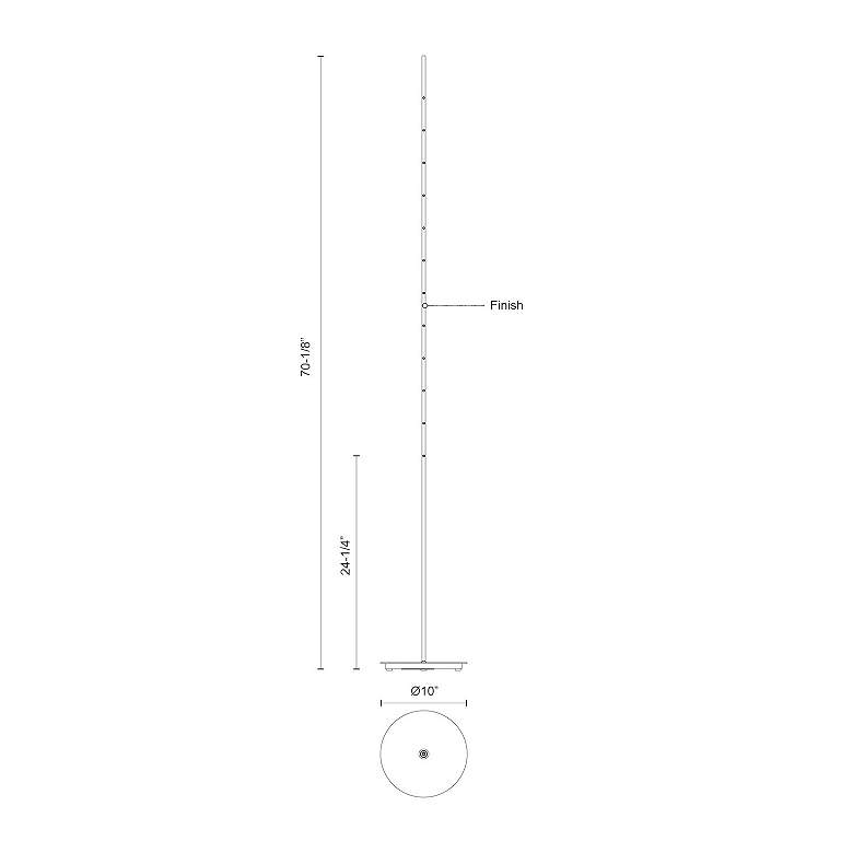 Image 2 Reeds White LED Floor Lamp more views