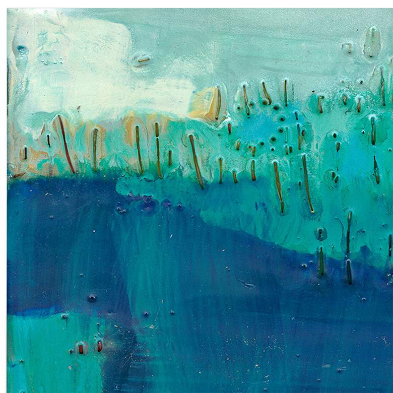 Image 3 Reedy Blue III 63"H Free Floating Tempered Glass Wall Art more views
