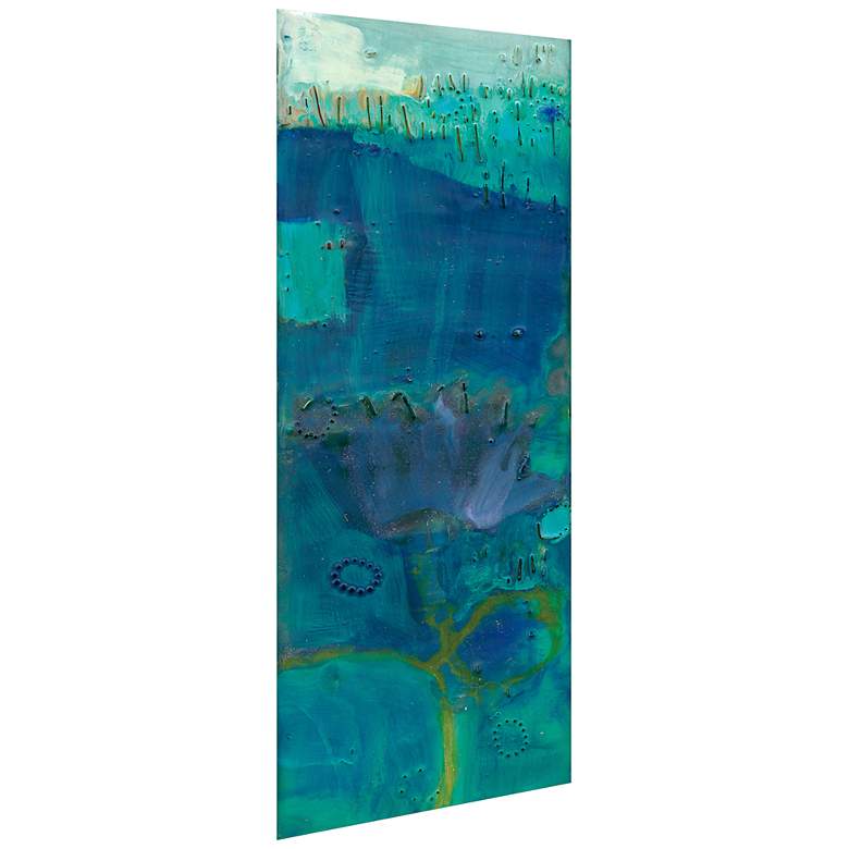 Image 4 Reedy Blue III 63"H Free Floating Tempered Glass Wall Art more views
