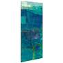 Reedy Blue III 63"H Free Floating Tempered Glass Wall Art in scene