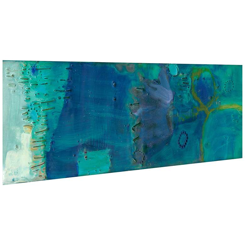 Image 5 Reedy Blue III 63"H Free Floating Tempered Glass Wall Art more views