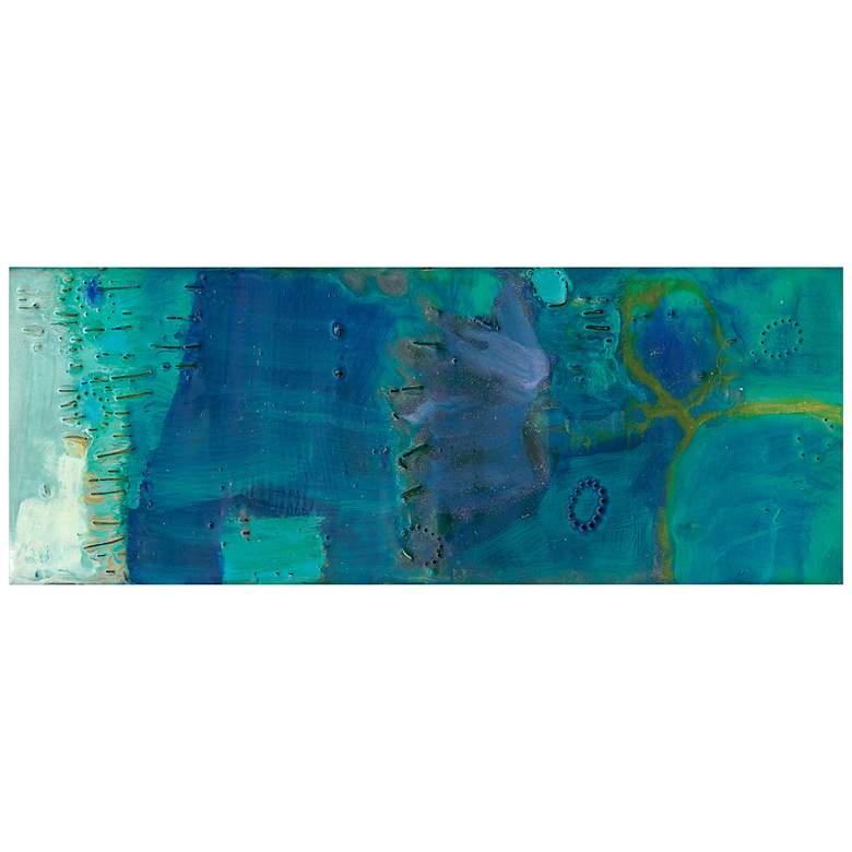 Image 6 Reedy Blue III 63"H Free Floating Tempered Glass Wall Art more views