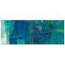 Reedy Blue III 63"H Free Floating Tempered Glass Wall Art in scene