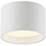 Reel 8" Wide White 120V  Flush Mount with White Acrylic Shade