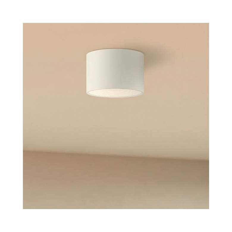 Image 1 Reel 8" Wide White Dimmable LED Drum Ceiling Light