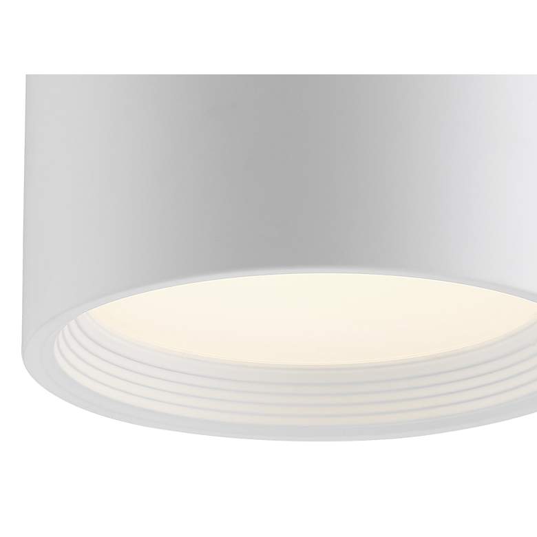 Image 6 Reel 8" Wide White Dimmable LED Drum Ceiling Light more views