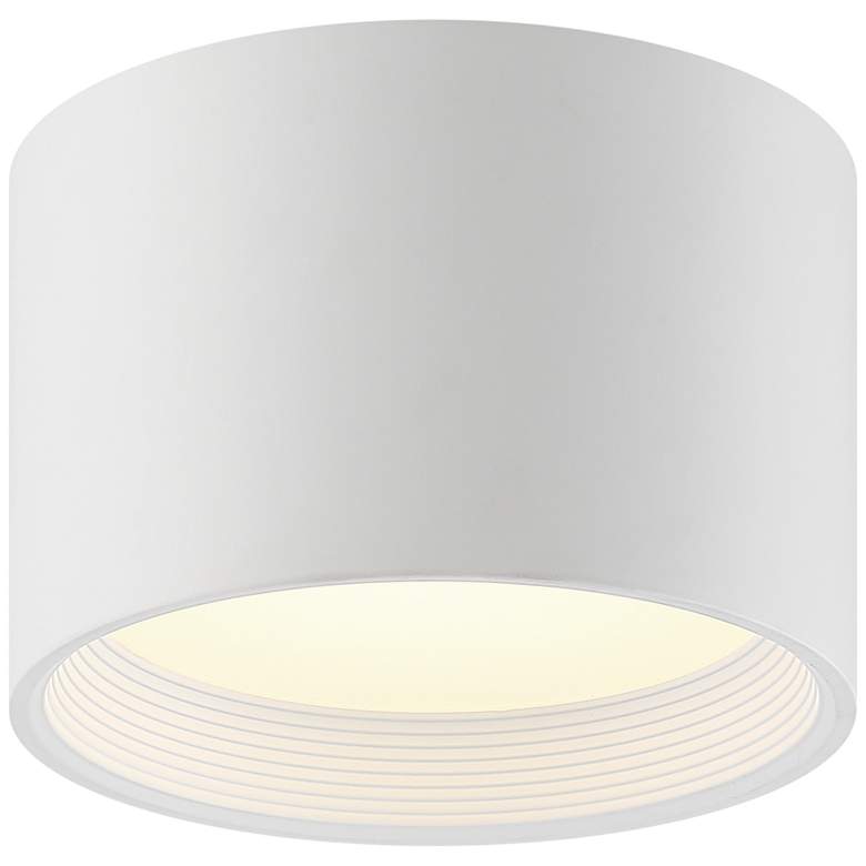 Image 1 Reel 8" Wide White LED Cylinder Ceiling Light