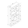Reena 71" High Black Wood Modern Geometric Bookcase