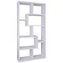 Reena 71" High White Wood Modern Geometric Bookcase in scene