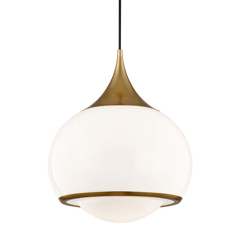Image 2 Reese 1 Light Large Pendant Aged Brass more views