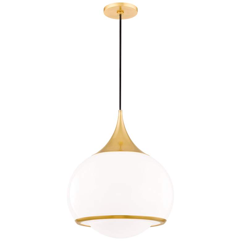 Image 3 Reese 1 Light Large Pendant Aged Brass more views