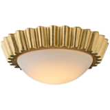 Reese 13&quot; Wide Gold Leaf LED Ceiling Light