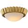 Reese 13" Wide Gold Leaf LED Ceiling Light