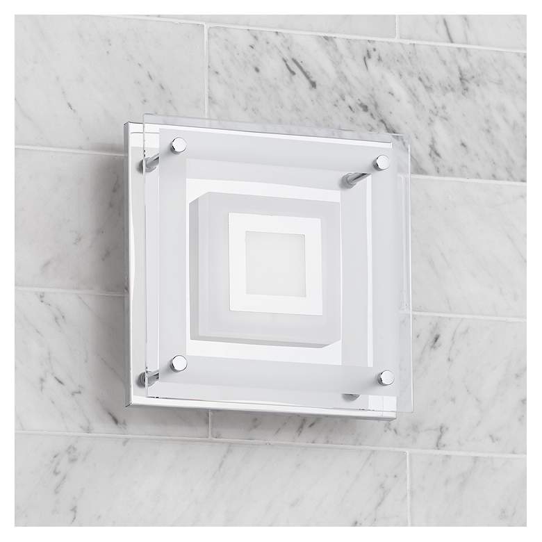 Image 1 Reese 8" Wide Glass LED Wall Sconce