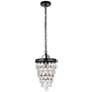2_Reese 9" Wide Black and Clear Crystal Mini Pendant