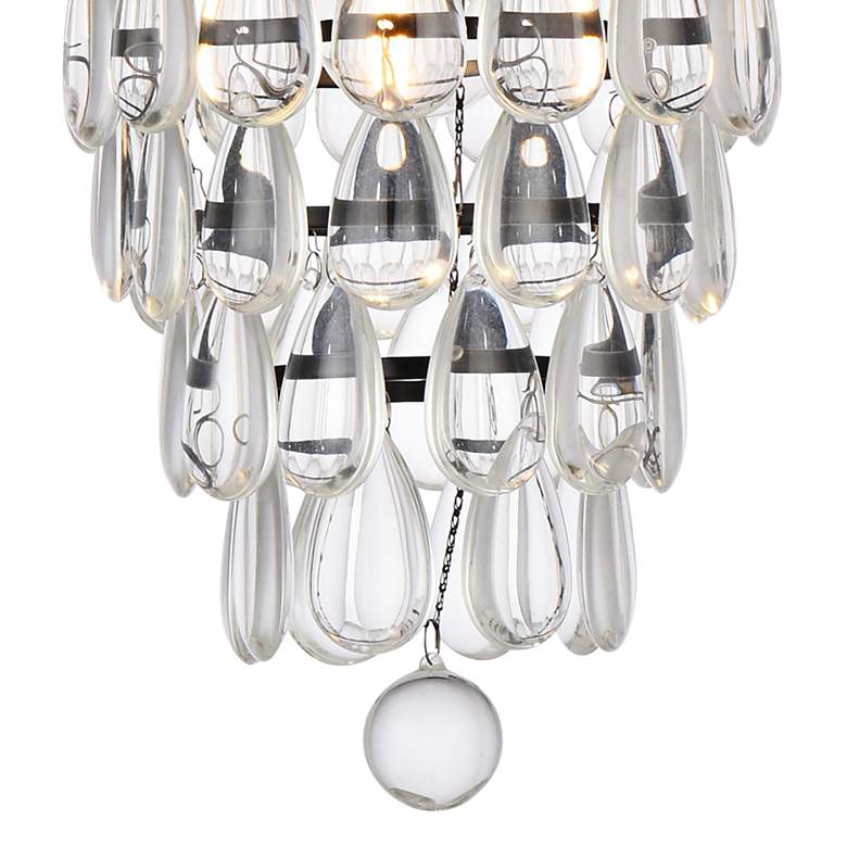 Image 3 Reese 9" Wide Black and Clear Crystal Mini Pendant more views