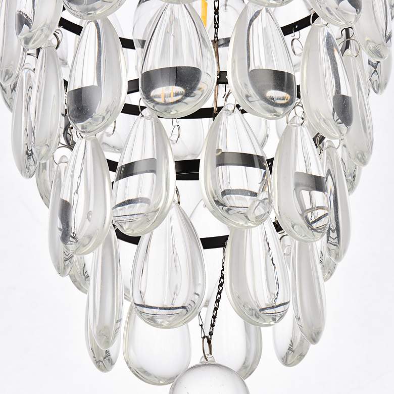 Image 4 Reese 9" Wide Black and Clear Crystal Mini Pendant more views