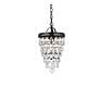 4_Reese 9" Wide Black and Clear Crystal Mini Pendant more views