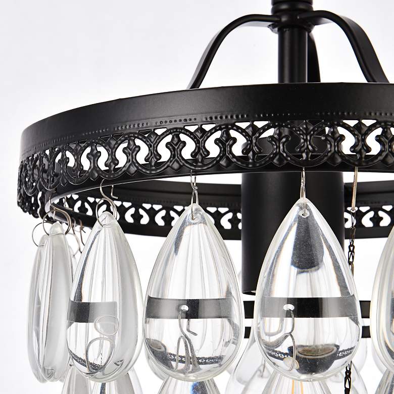 Image 6 Reese 9" Wide Black and Clear Crystal Mini Pendant more views