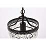Reese 9" Wide Black and Clear Crystal Mini Pendant
