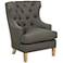 Reese Studio Charcoal High-Back Accent Chair