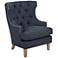 Reese Studio Indigo High-Back Accent Chair