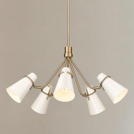 Reeva 27 1/2" Wide Modern Brass 5-Light Chandelier Reeva 27 1/2" Wide Modern Brass 5-Light Chandelier