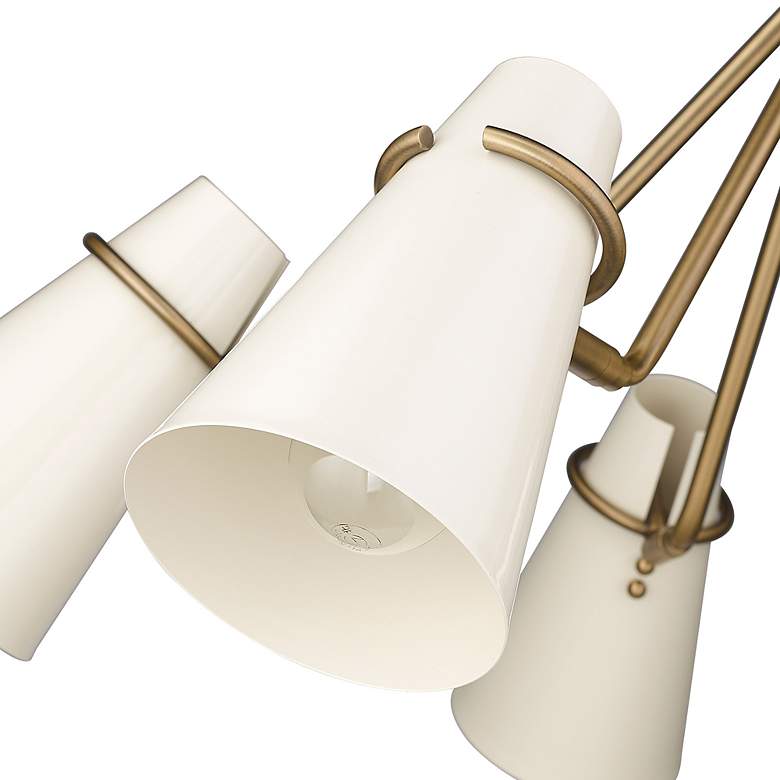 Image 7 Reeva 27 1/2" Wide Modern Brass 5-Light Chandelier more views